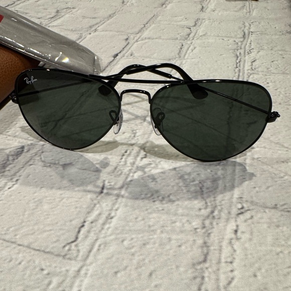 Ray-Ban Black and Green Aviator Sunglasses main image 9